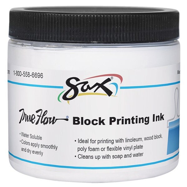 True Flow Water Soluble Block Printing Ink, 1 Pint Jar, White